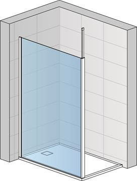 RONAL DIVERA D22WI1V stena walk-in 140x200 cm, aluchróm/číre sklo D22WI1V 140 50 07 Obrázek - fotka