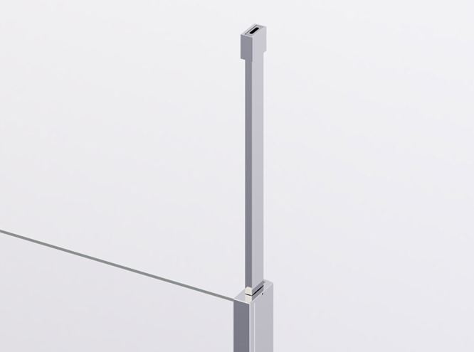 RONAL DIVERA D22WI1V stena walk-in 90x200 cm, aluchróm/číre sklo D22WI1V 090 50 07 Obrázek - fotka