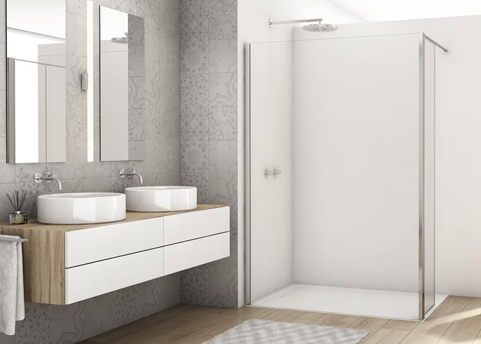 RONAL DIVERA D22WI2 stena walk-in 80x200 cm, aluchróm/číre sklo D22WI2 080 50 07 Obrázek - fotka