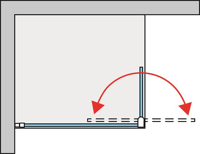 RONAL DIVERA D22WI2 stena walk-in 80x200 cm, aluchróm/číre sklo D22WI2 080 50 07 Obrázek - fotka