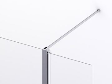 RONAL DIVERA D22WI3 stena walk-in 120x200 cm, aluchróm/číre sklo D22WI3 120 50 07 Obrázek - fotka