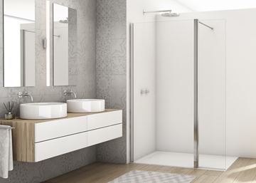 RONAL DIVERA D22WI3 stena walk-in 120x200 cm, aluchróm/číre sklo D22WI3 120 50 07 Obrázek - fotka