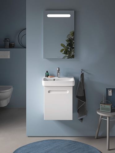 DURAVIT NO.1 skrinka pod umývadielko 39x31,6x47,8 cm, 1 dvierka, pánty vpravo, Graphit matt N14266R49490000 Obrázek - fotka