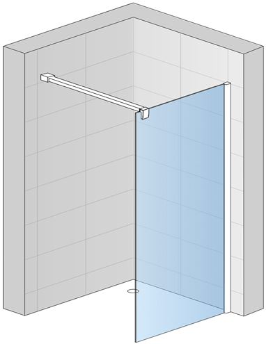 CONCEPT 200 CON4P stena walk-in 160x200 cm, aluchróm/číre sklo CON4P1605007 Obrázek - fotka