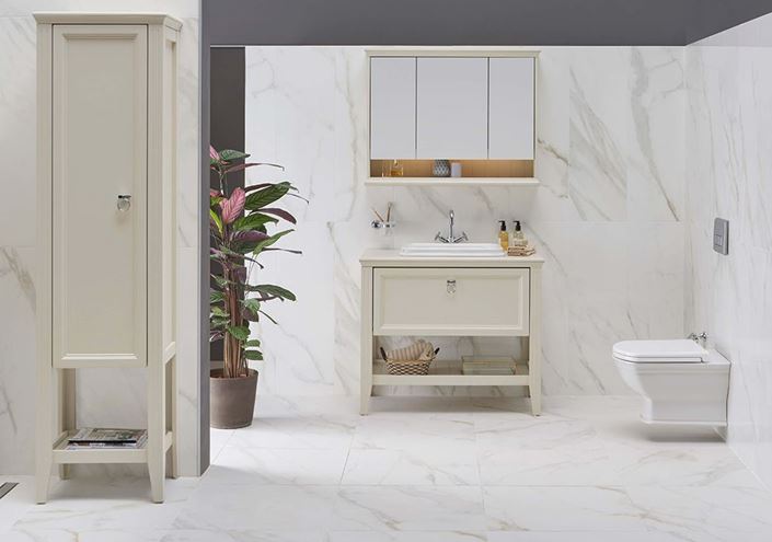 VITRA VALARTE skrinka s umývadlom 100x53x88 cm, 1 zásuvka, 1 polica, matná biela 62183 Obrázek - fotka
