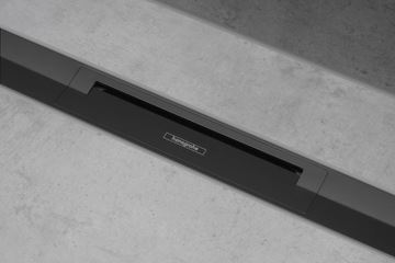 HANSGROHE 900 RAINDRAIN FLEX vrchná sada sprchového žľabu, skracovateľný, pre inštaláciu voľne na plochu, matná čierna 56045670 Obrázek - fotka