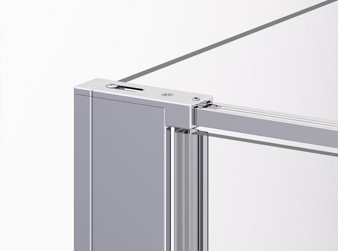 RONAL DIVERA D22F1 bočná stena 140x200 cm, aluchróm/číre sklo D22F1 140 50 07 Obrázek - fotka