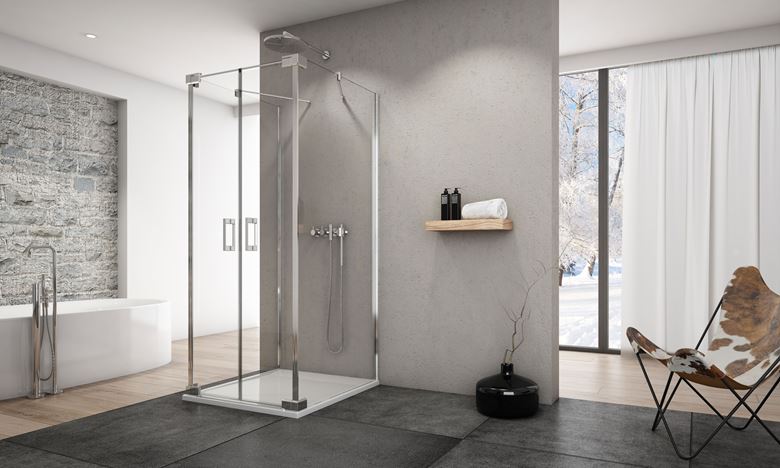 CONCEPT 300 STYLE bočná stena 90x200 cm, aluchróm/číre sklo CO3PT7P 090 50 07 Obrázek - fotka