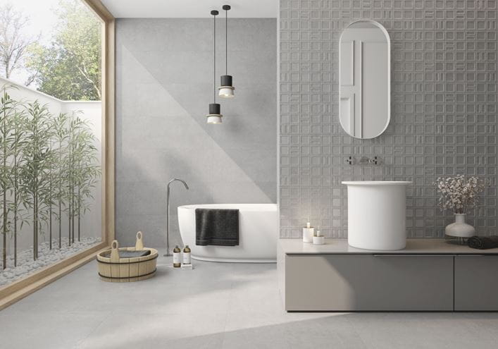 ARGENTA GRAVEL dekor 40x120cm, square grey GRAVEL SQUARE GREY Obrázek - fotka