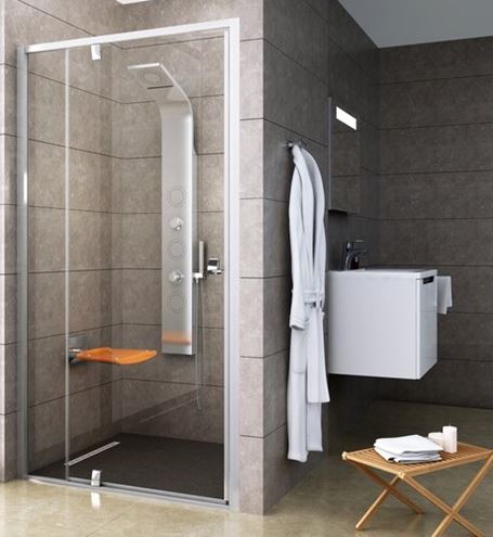 RAVAK PIVOT PDOP2 120 sprchové dvere 120x190 cm, pivotové, biela/sklo transparent 03GG0101Z1 Obrázek - fotka