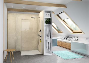 HÜPPE SELECT+ stena walk-in 130x200 cm, matná strieborná/číre sklo SL0309.087.322 Obrázek - fotka