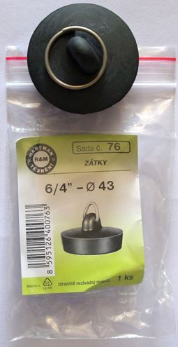 HARTMAN SADA 76 zátka 6/4", 43mm, umývadlová, drezová, vaňová SADA 76 (1ks) Obrázek - Hlavní obrázek