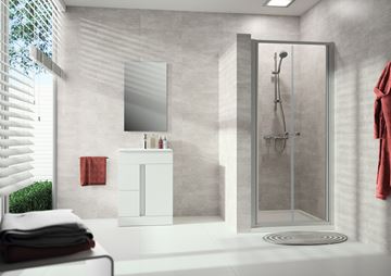 CONCEPT 100 NEW sprchové dvere 100x190 cm, lietacie, strieborná matná/číre sklo PTA25105.087.322 Obrázek - fotka