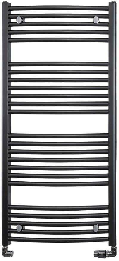 KORADO KORALUX RONDO COMFORT kúpeľňový radiátor 1220/600, spodné pripojenie, alloy black