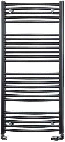 KORADO KORALUX RONDO COMFORT kúpeľňový radiátor 1220/600, spodné pripojenie, alloy black KRT-122060-00-40 Obrázek - Hlavní obrázek