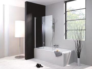 HÜPPE DESIGN PURE vaňová zástena 1200x1500 mm, ľavá, skladacia, strieborná lesklá/sklo číre 8P2302.092.322 Obrázek - fotka