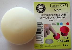 HARTMAN SADA 621 UNI zátka 5/4", 39-43mm, univerzálna, umývadlová, drezová, vaňová, biela