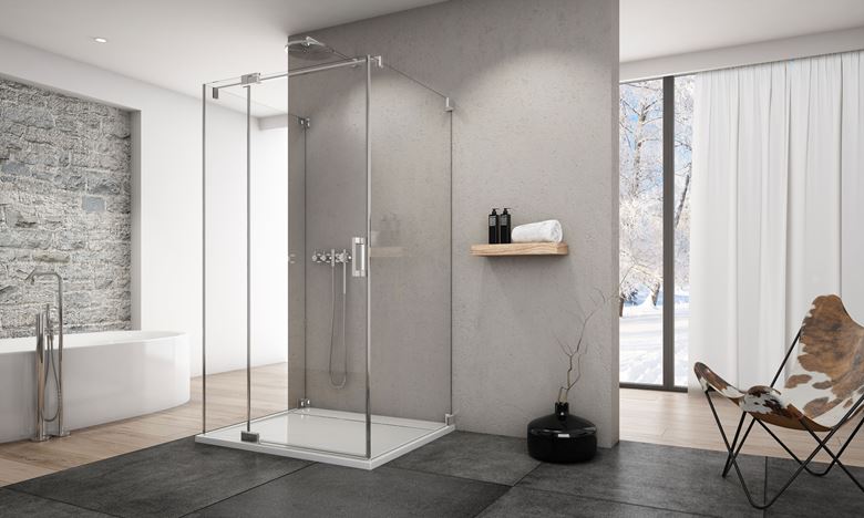 CONCEPT 300 STYLE bočná stena 100x200 cm, aluchróm/číre sklo CO3PT3P 100 50 07 Obrázek - fotka