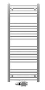 KORADO KORALUX LINEAR EXCLUSIVE - M kúpeľňový radiátor 1220/750, spodné stredové pripojenie, chróm