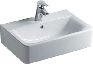 IDEAL STANDARD CONNECT SPACE CUBE umývadlo 55 cm, s otvorom pre batériu a prepadom