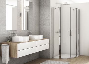 RONAL DIVERA D22ERB sprchový kút 100x120 cm, R550, krídlové dvere, aluchróm/číre sklo D22ERB 55 102 50 07 Obrázek - fotka