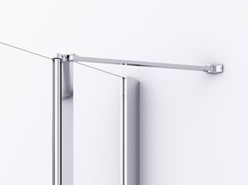 RONAL DIVERA D22ERB sprchový kút 90x90 cm, R550, krídlové dvere, aluchróm/číre sklo D22ERB 55 090 50 07 Obrázek - fotka