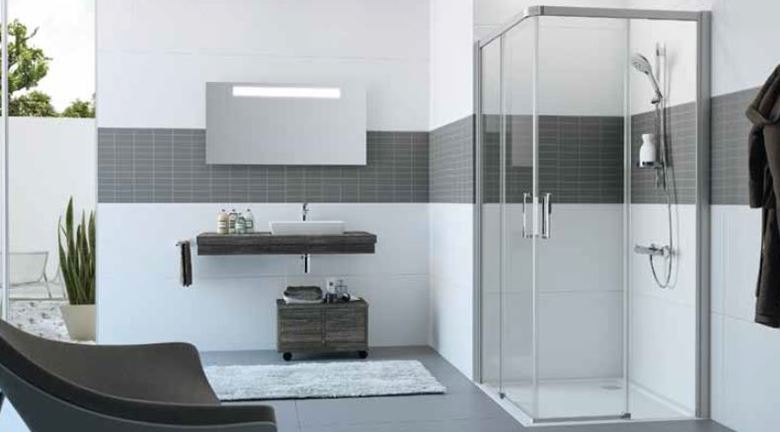 HÜPPE CLASSICS 2 EASY ENTRY sprchový kút 90x90 cm, rohový vstup, posuvné dvere, pololesklá strieborná/číre sklo C25002.069.322 Obrázek - fotka