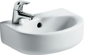IDEAL STANDARD CONNECT umývadielko 35 cm, s otvorom pre batériu vľavo a prepadom