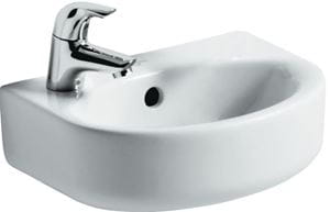 IDEAL STANDARD CONNECT umývadielko 35 cm, s otvorom pre batériu vľavo a prepadom