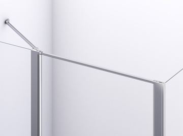 RONAL DIVERA D22T13 sprchové dvere 140x200 cm, vstup 730 mm, lietacie, aluchróm/číre sklo D22T13 090 50 50 07 Obrázek - fotka