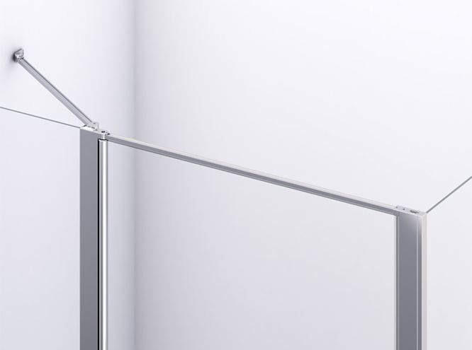 RONAL DIVERA D22T13 sprchové dvere 140x200 cm, vstup 730 mm, lietacie, aluchróm/číre sklo D22T13 090 50 50 07 Obrázek - fotka