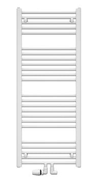 KORADO KORALUX LINEAR CLASSIC - M kúpeľňový radiátor 1500/450, spodné stredové pripojenie, biela RAL9016