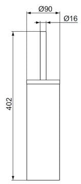 IDEAL STANDARD IOM WC kefa, na postavenie, nerez oceľ A9108MY Technický nákres