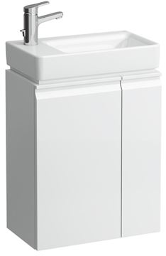 LAUFEN PRO S skrinka pod umývadlo 47x27,5x58 cm, 1 dvierka, pánty vľavo, 1 polička vpravo, lesklá biela