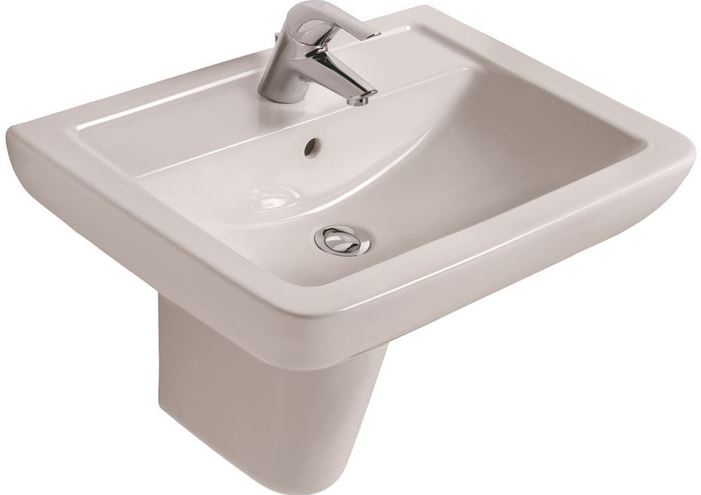 IDEAL STANDARD EUROVIT umývadlo 65 cm, s otvorom pre batériu a prepadom V302801 Obrázek - fotka