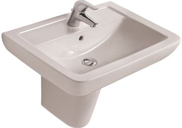 IDEAL STANDARD EUROVIT umývadlo 65 cm, s otvorom pre batériu a prepadom V302801 Obrázek - fotka