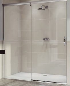 HÜPPE AURA ELEGANCE GT1600 sprchové dvere 160x190 cm, posuvné, ľavé, strieborná matná/sklo číre