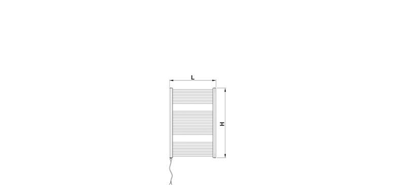 CONCEPT 100 KTOE kúpeľňový radiátor 740/750, elektrický, prehnutý, biela KTO-074075-11E10 Obrázek - fotka