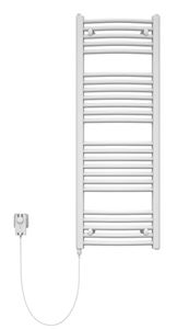 KORADO KORALUX RONDO COMFORT - E kúpeľňový radiátor 700/750, s vykurovacou tyčou, biela RAL9016