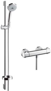 HANSGROHE CROMA 100 MULTI sprchový set s termostatickou batériou, ručná sprcha s 3 prúdmi, tyč, hadica, chróm
