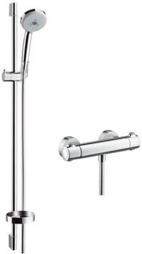 HANSGROHE CROMA 100 MULTI sprchový set s termostatickou batériou, ručná sprcha s 3 prúdmi, tyč, hadica, chróm