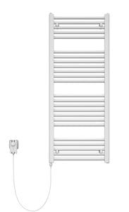 KORADO KORALUX LINEAR COMFORT - E kúpeľňový radiátor 1500/600, tyč vľavo zo skrine/zásuvky, biela RAL9016