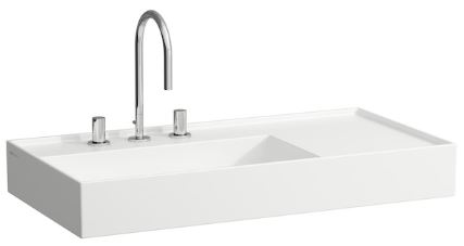 KARTELL BY LAUFEN umývadlo 90 cm, s otvorom pre batériu, bez prepadu H8103380001111 Obrázek - Hlavní obrázek
