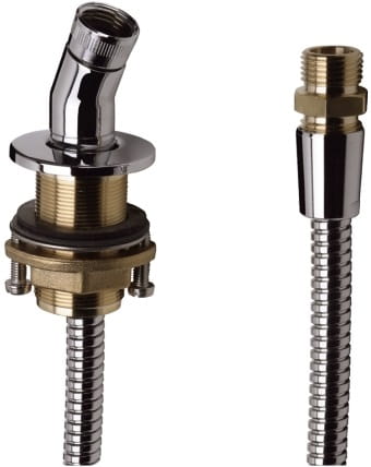 HANSGROHE sprchová hadica 2000 mm, s držiakom a priechodkou, pre inštaláciu na okraj vane, mosadz, chróm 28307000 Obrázek - Hlavní obrázek