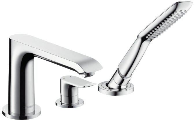 HANSGROHE METRIS batéria na okraj vane, 3-otvorová, so sprchovou súpravou, chróm 31190000 Obrázek - Hlavní obrázek