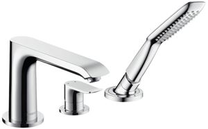 HANSGROHE METRIS batéria na okraj vane, 3-otvorová, so sprchovou súpravou, chróm