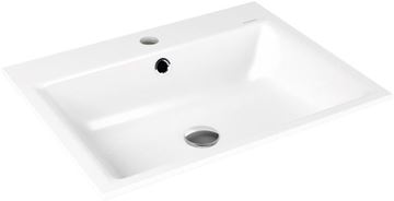 KALDEWEI PURO 3151 umývadlo 60 cm, s otvorom pre batériu a prepadom, smaltovaná oceľ, Perl-Effekt, alpská biela