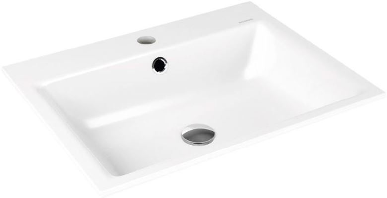 KALDEWEI PURO 3151 umývadlo 60 cm, s otvorom pre batériu a prepadom, smaltovaná oceľ, Perl-Effekt, alpská biela 900106013001 Obrázek - Hlavní obrázek