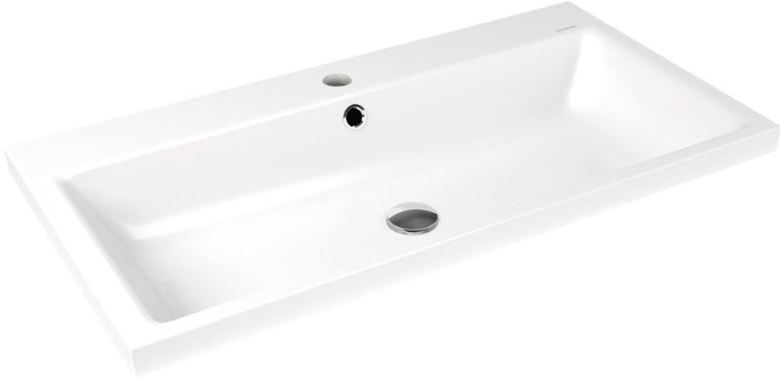 KALDEWEI PURO 3155 umývadlo 90 cm, s otvorom pre batériu, s prepadom, smaltovaná oceľ, Perl-Effekt, alpská biela 900506013001 Obrázek - Hlavní obrázek
