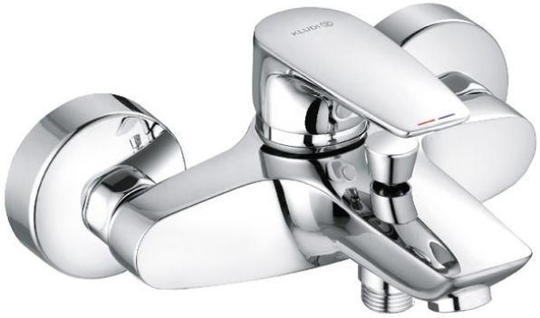 KLUDI PURE&SOLID vaňová nástenná batéria, s prepínačom, chróm 346810575 Obrázek - Hlavní obrázek